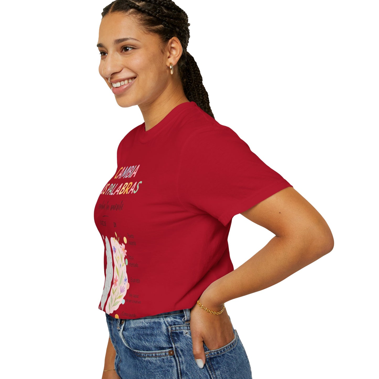 Cambia Tus Palabras Floral Positivity T-Shirt