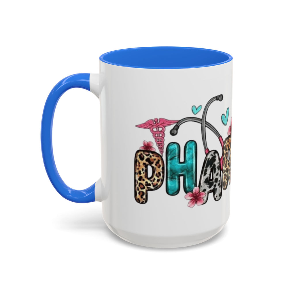 Pharmacy Nurse Coffee Mug — Cute Leopard & Teal Medical Design (11oz/15oz)Christmas mug for all healthcare heroes