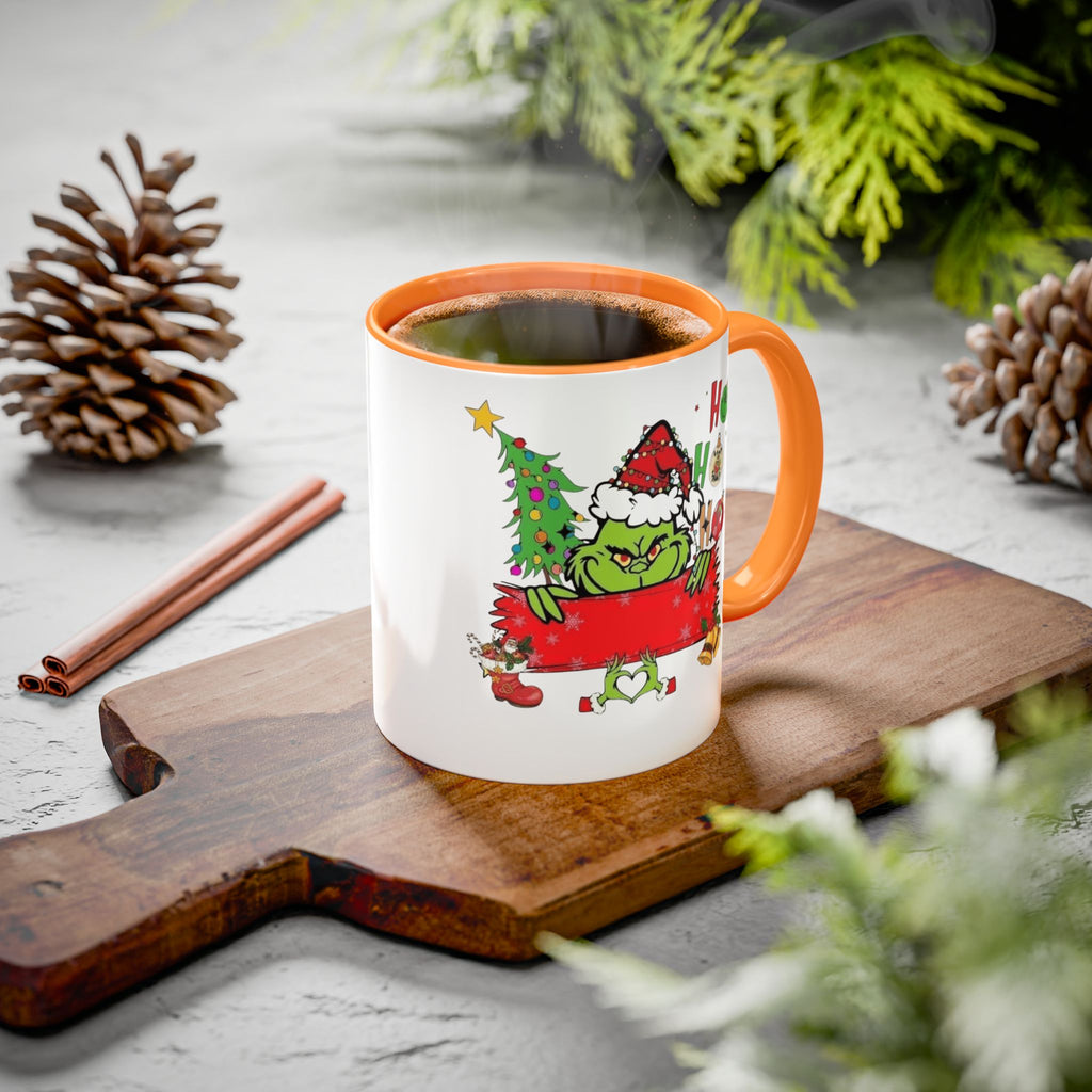 Christmas Grinch Mug (11oz & 15oz)  Funny Holiday Coffee Cup with Grinch Illustration Christmas Mugs Collection!