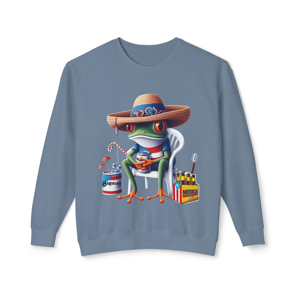 Coqui in Sombrero Crewneck Sweatshirt Puerto Rico’s Navidades