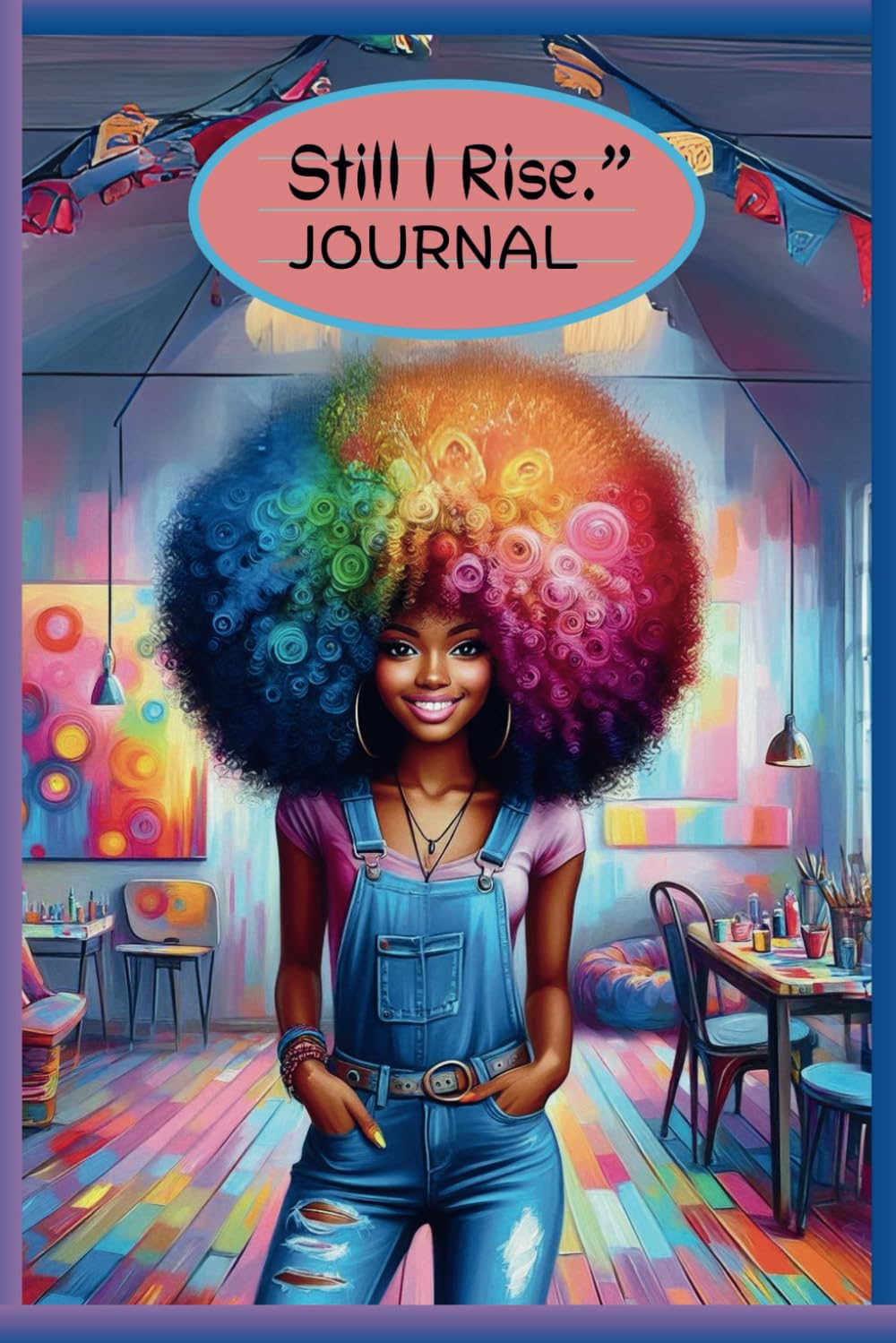 still i rise: journalboho journal for women with mandala cover and sun motifs
spiritual notebook open to lined pages with pen beside
inspirational journal for affirmations and dreams on table