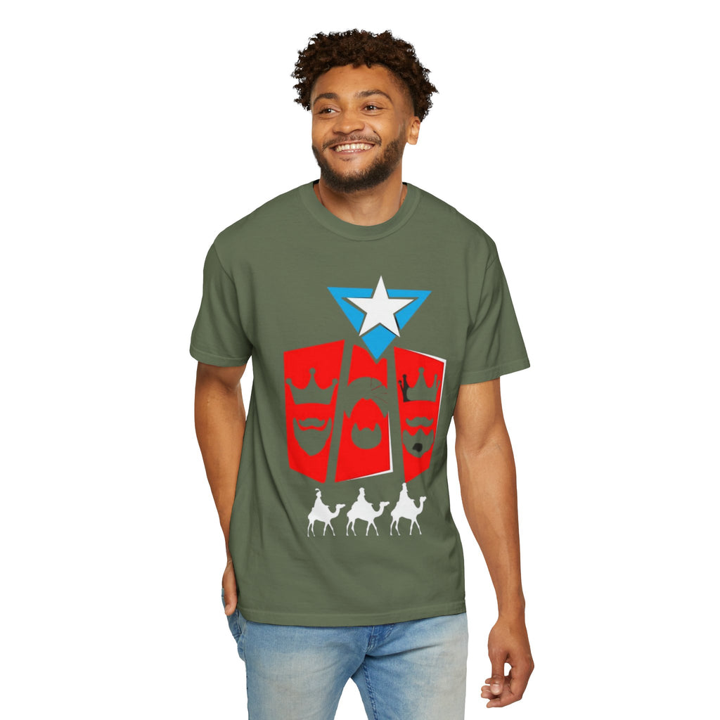 The Three Kings T-Shirt — Puerto Rican Three Kings Graphic Tee (Star & Crown Silhouettes)