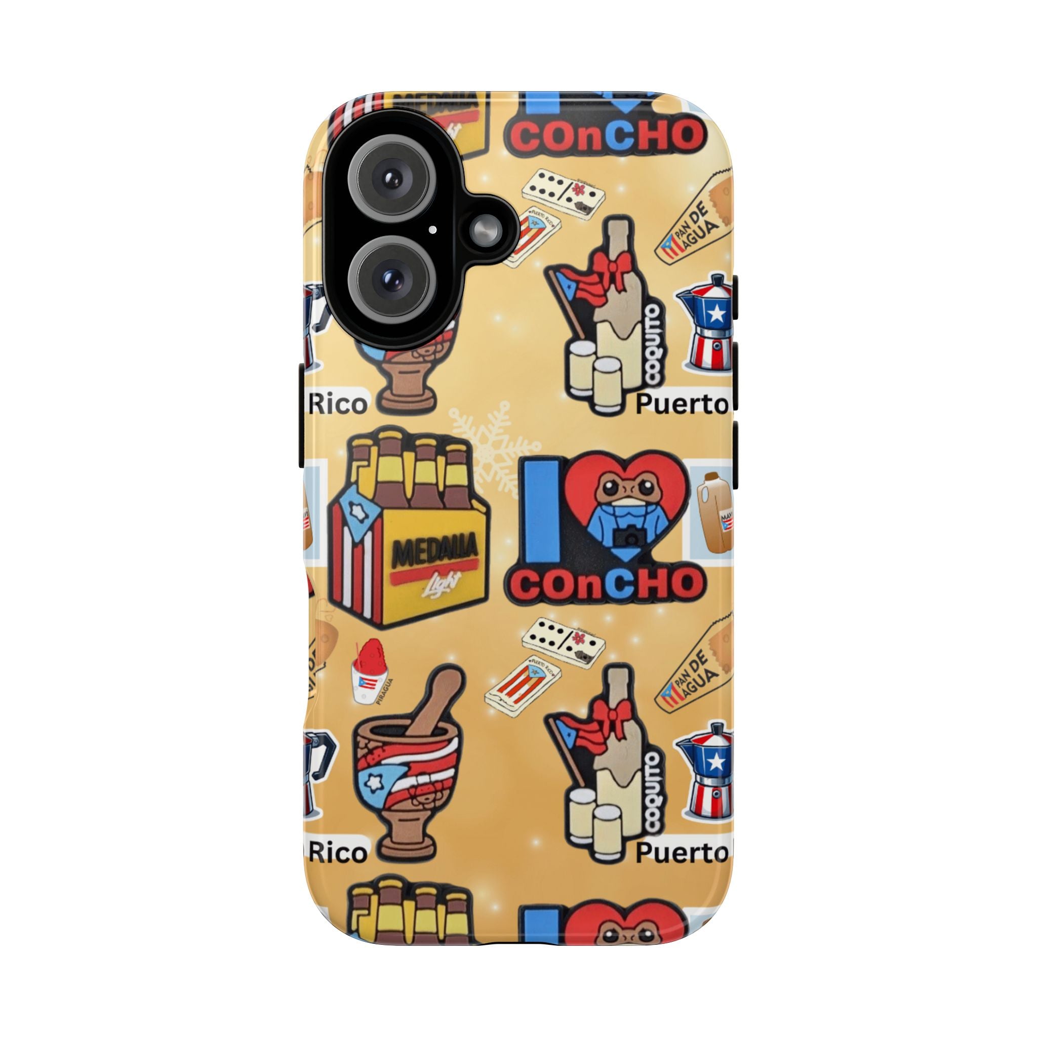 Puerto Rico Sticker Collage Tough Case  ‘I  Concho’ Pattern Phone Case