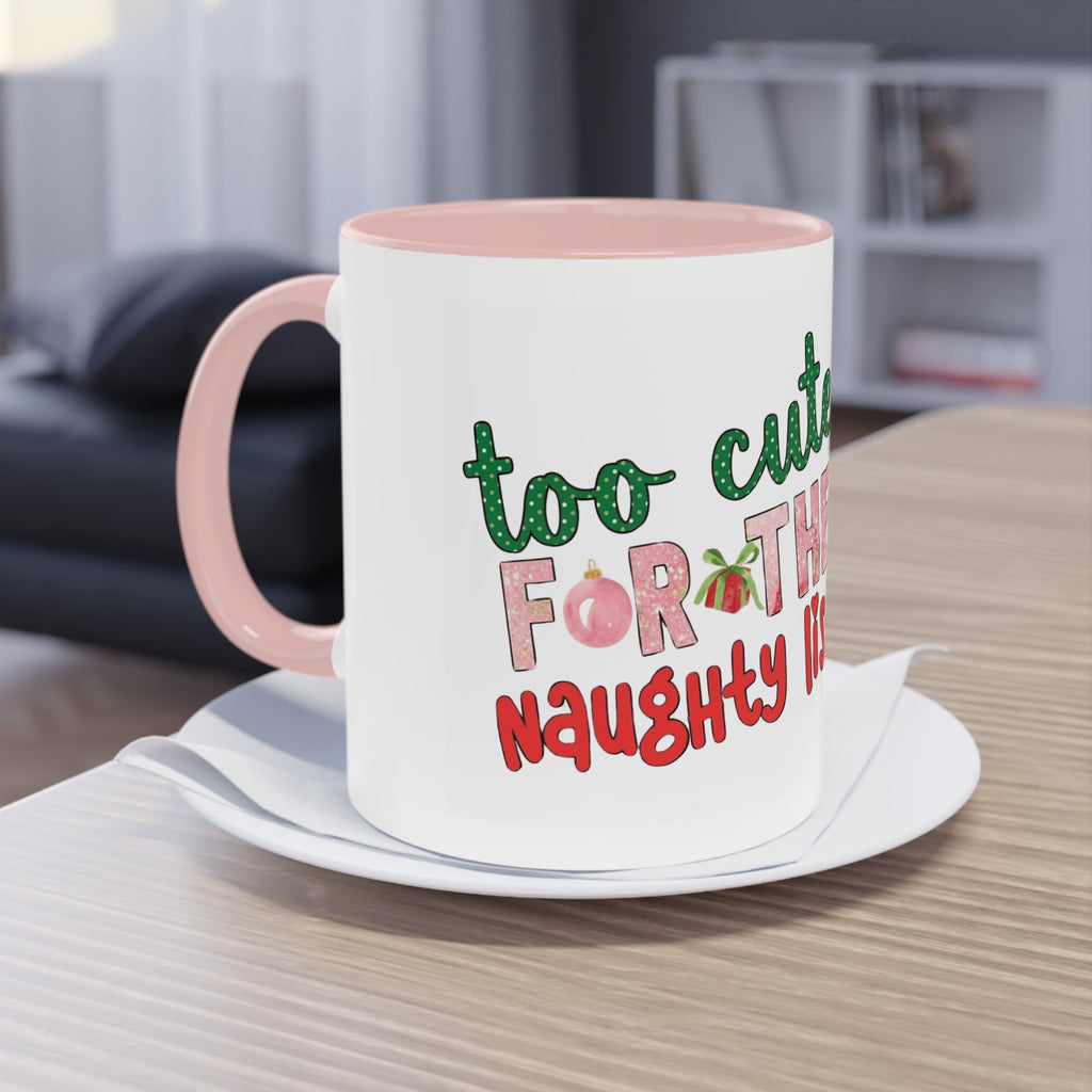 Cute Grinch Two-Tone Coffee Mug - Perfect for Holiday Cheer! Christmas Mugs Collection