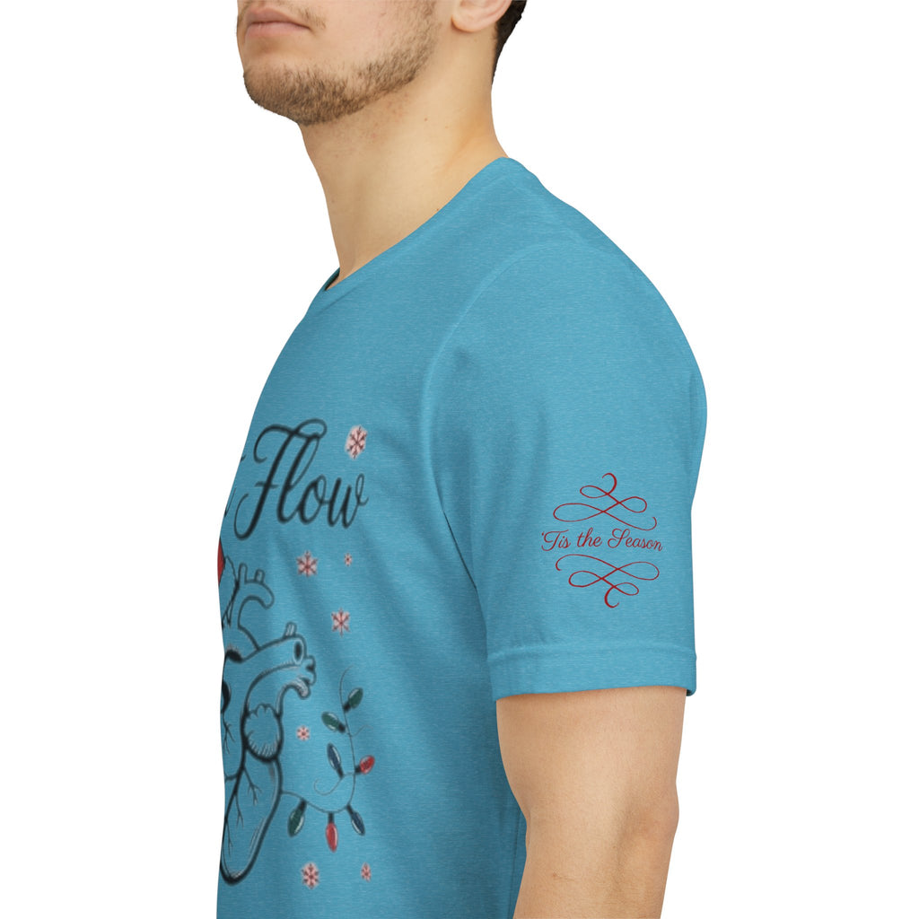 Let It Flow Heart Tee  Christmas Anatomical Heart Shirt