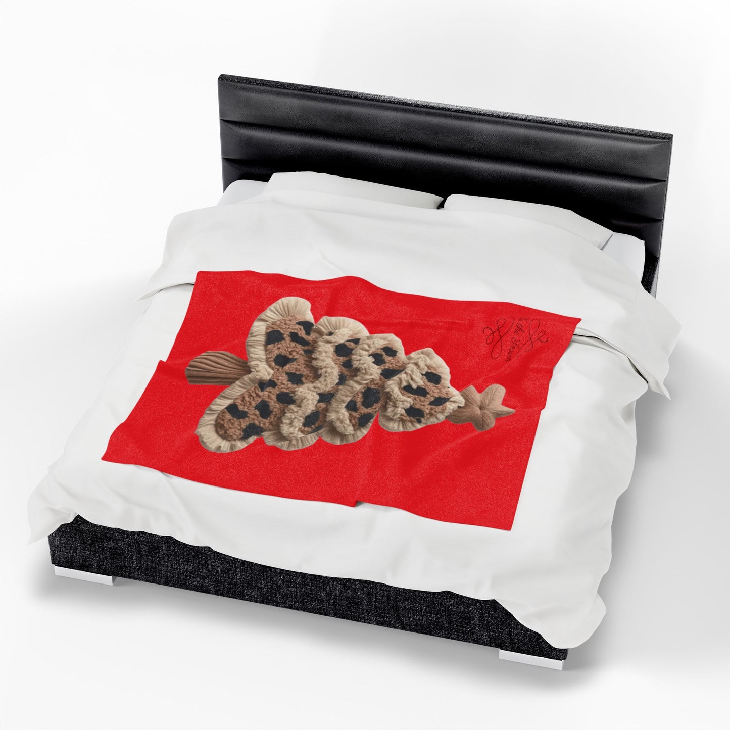 Holiday Christmas Blanket, Leopard Plush Christmas Tree Velveteen Blanket
