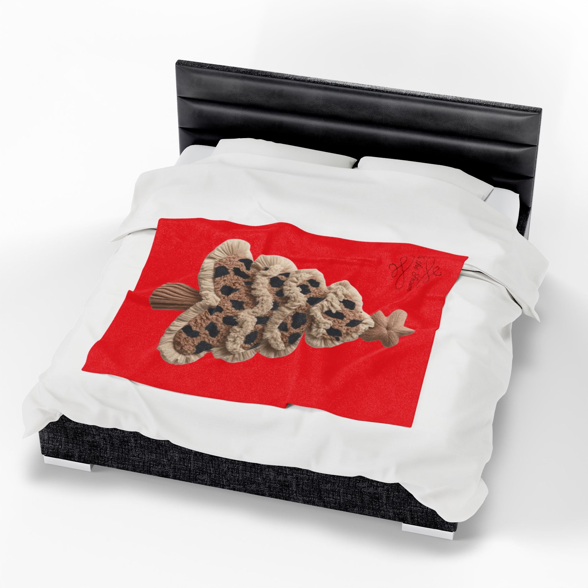 Holiday Christmas Blanket, Leopard Plush Christmas Tree Velveteen Blanket