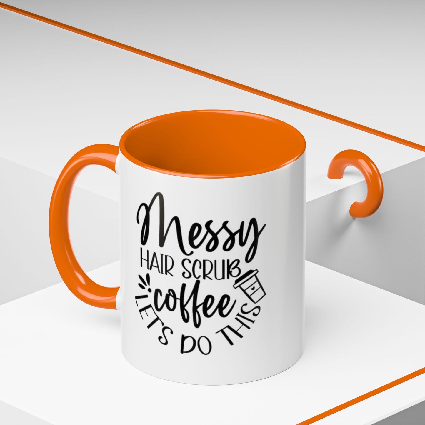 Messy Hair Coffee Mug  Fun & Quirky Gift for Coffee Lovers Motivational Coffee Cup  Positive Morning Gift