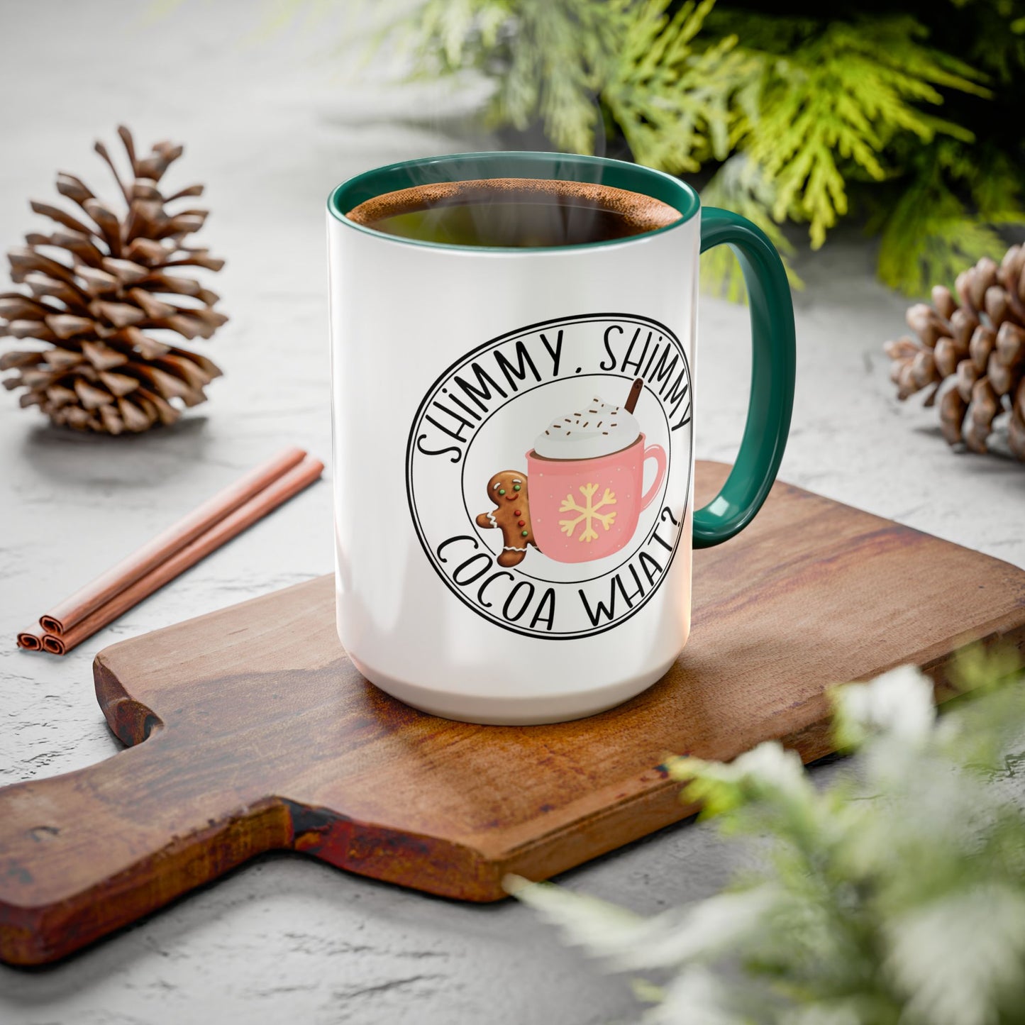 Cute Cocoa Mugs with Gingerbread Design Perfect for Winter Holiday CheerBeverage Cup Christmas Design