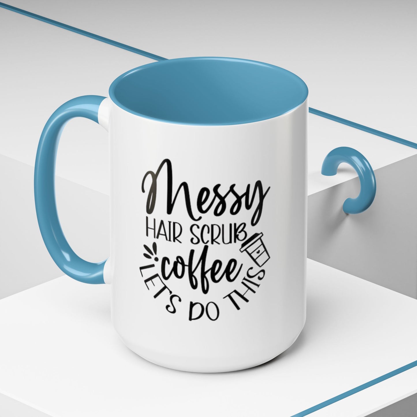 Messy Hair Coffee Mug  Fun & Quirky Gift for Coffee Lovers Motivational Coffee Cup  Positive Morning Gift
