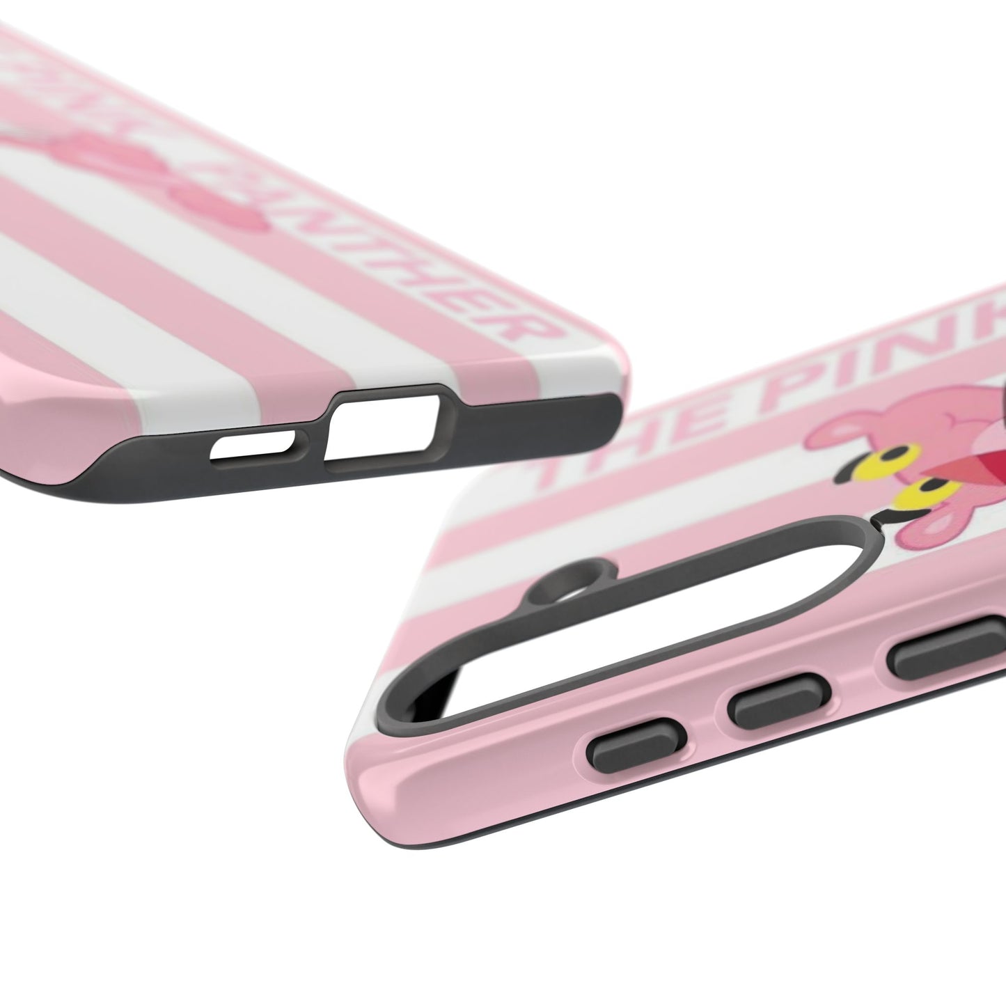 Pink Panther Tough Case Retro Striped Phone Case with "The Pink Panther" Design