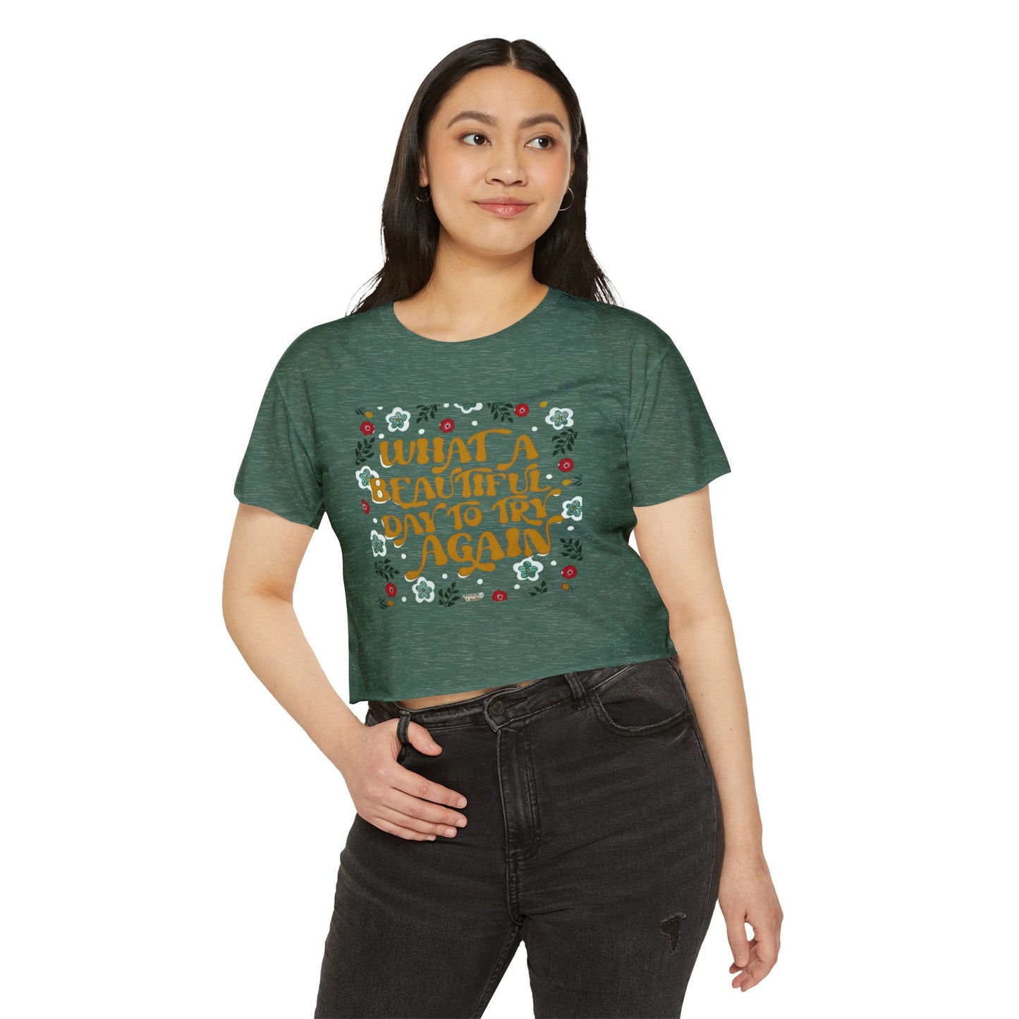 🧘‍♀️ Wear Your Peace. Women's Festival Crop Top, Boho Chic Summer Top, Loose Festival Shirt, Inspirational Quote Tee, Eco-Friendly Crop Tee
