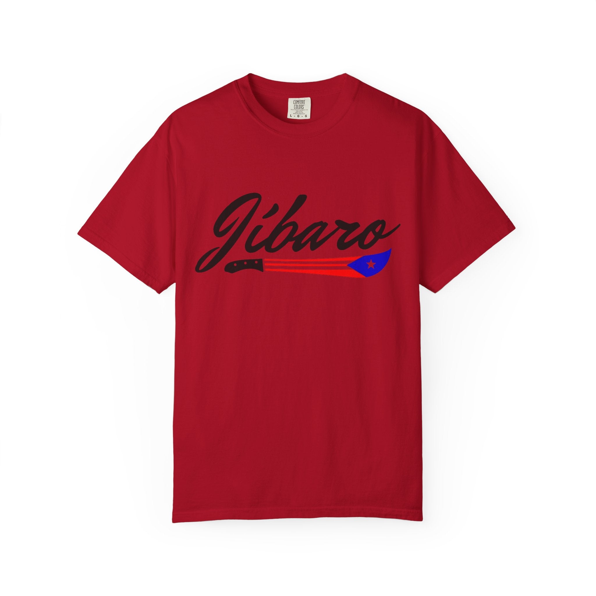 T-Shirt  "Jíbaro" Puerto Rican Heritage Tee (Back Machete  Sombrero de Paja Design) Puerto Rico’s Navidades
