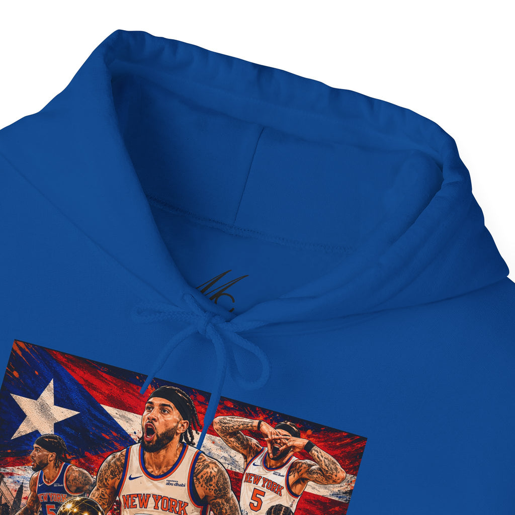 NY-K Retro Player Collage Hoodie — Basketball Fan Sweatshirt