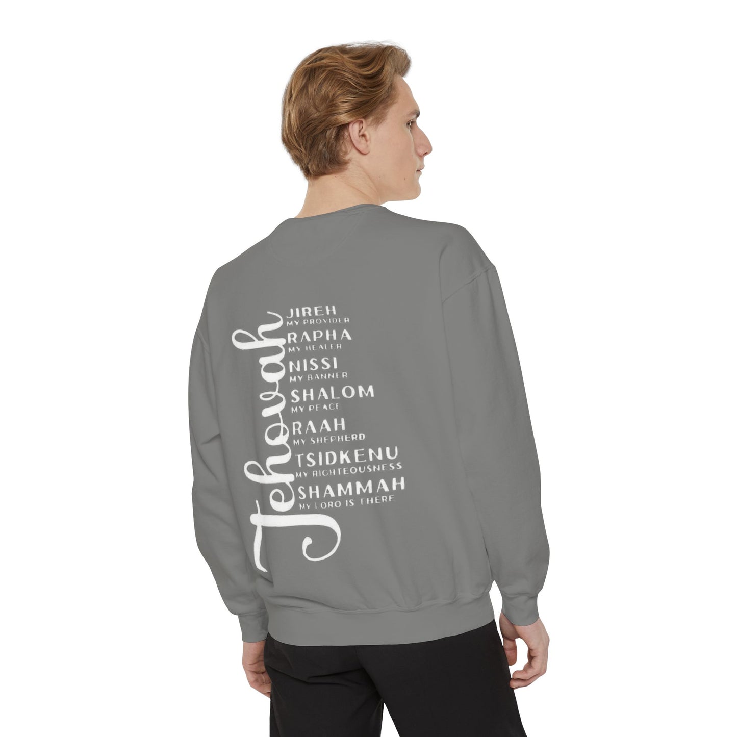 Jehovah Names Sweatshirt  Christian Faith Scriptural Names Pullover