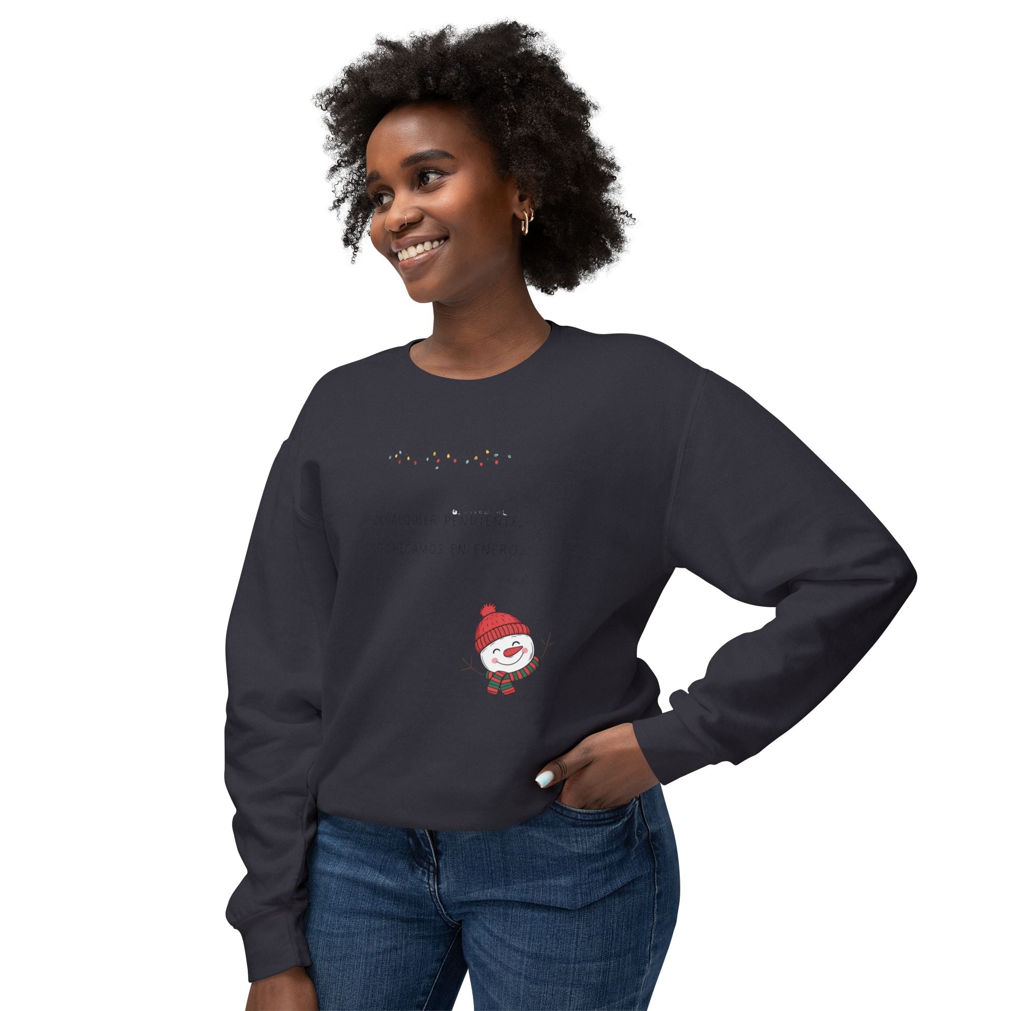 Snowman Crewneck Sweatshirt  Cute Holiday Snowman Pullover