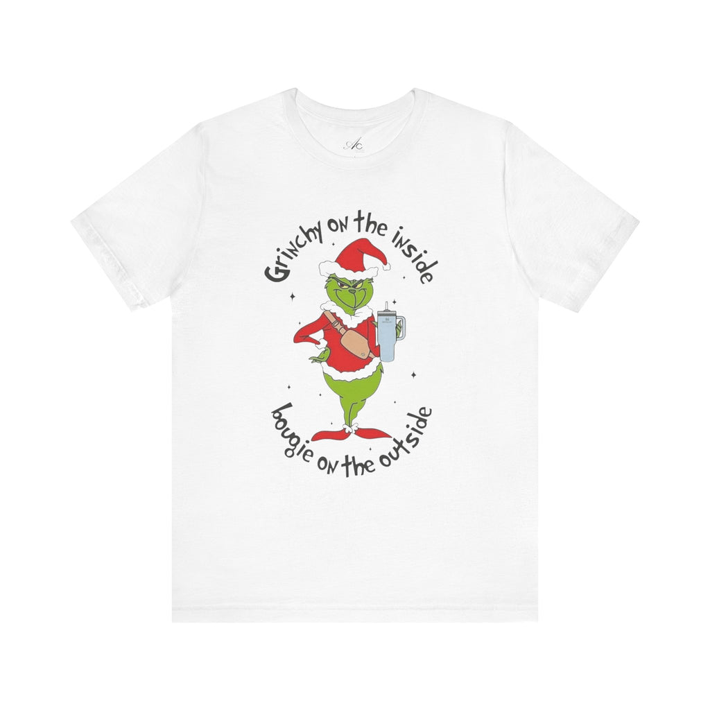 Grinch-Inspired Holiday Tee: 'Grinchy on the Inside, Boogie on the Outside'