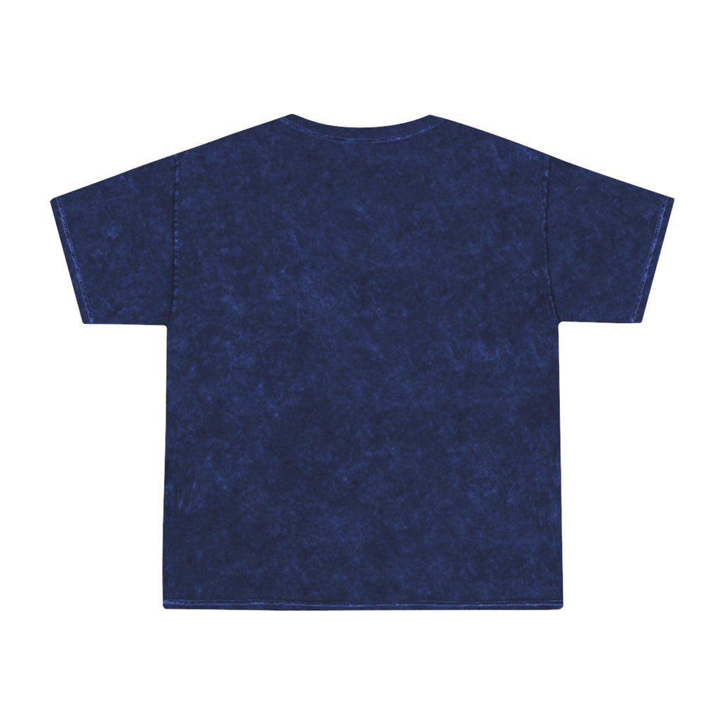 Mineral Wash Tee — Vintage Basketball Collage (Puerto Rico Flag)