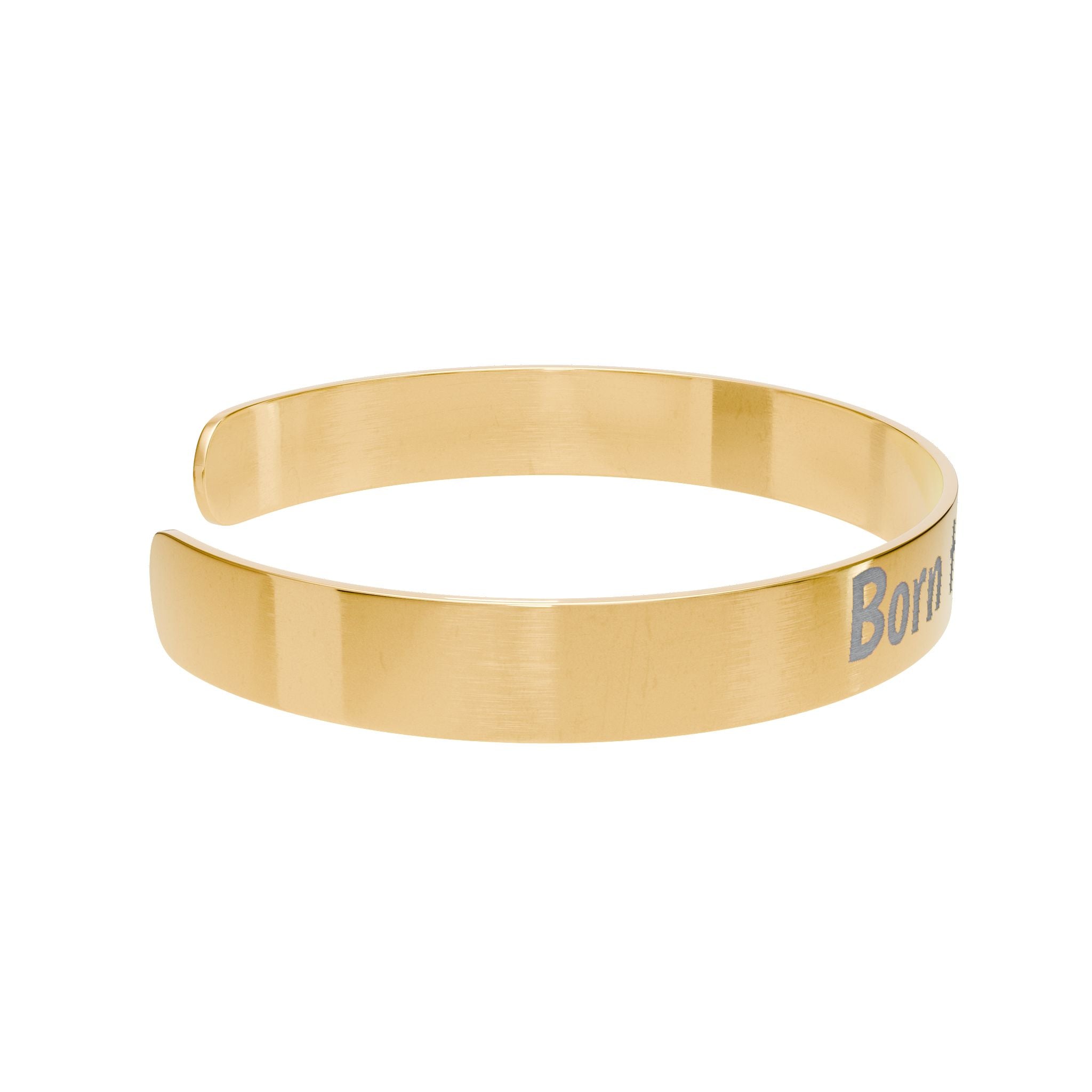 Engraved Copper Cuff Bracelet — "Born to Stand Up" Inspirational Bangle