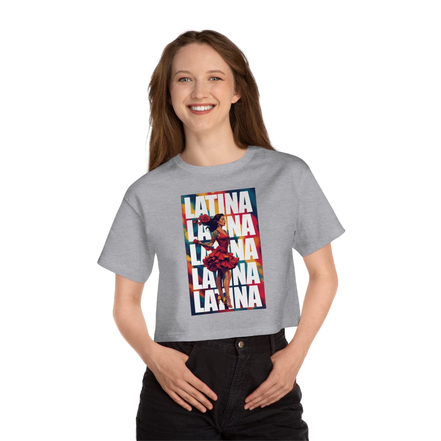 Latina Heritage Cropped T-Shirt | Celebrating Culture, Summer Fashion, Gift for Her, Casual Style, Streetwear