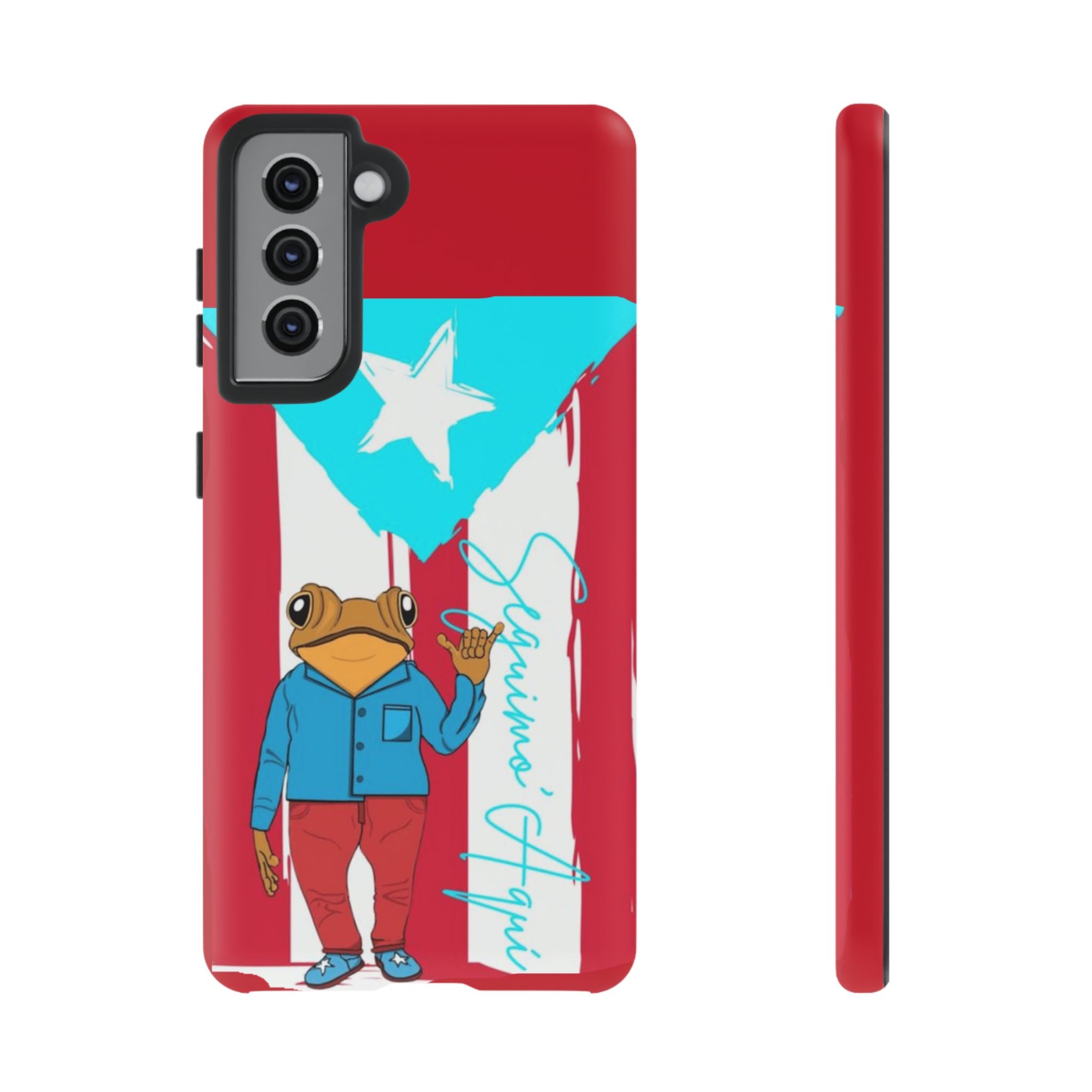 Puerto Rican Flag Frog Design ("Señorita Hops")Phone Case Isla del Encanto Phone Case – Puerto Rican Style