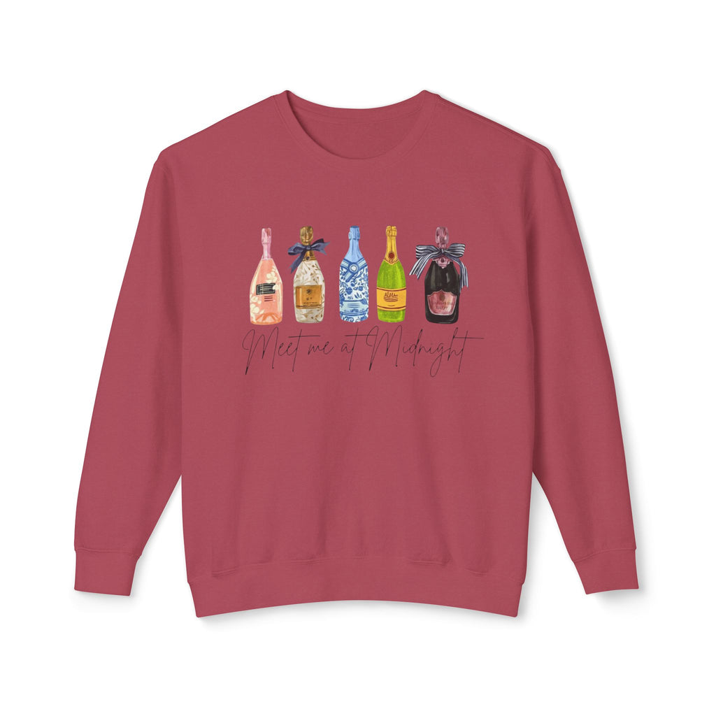 Champagne Bottles Crewneck Sweatshirt  Celebratory Bubbly Graphic