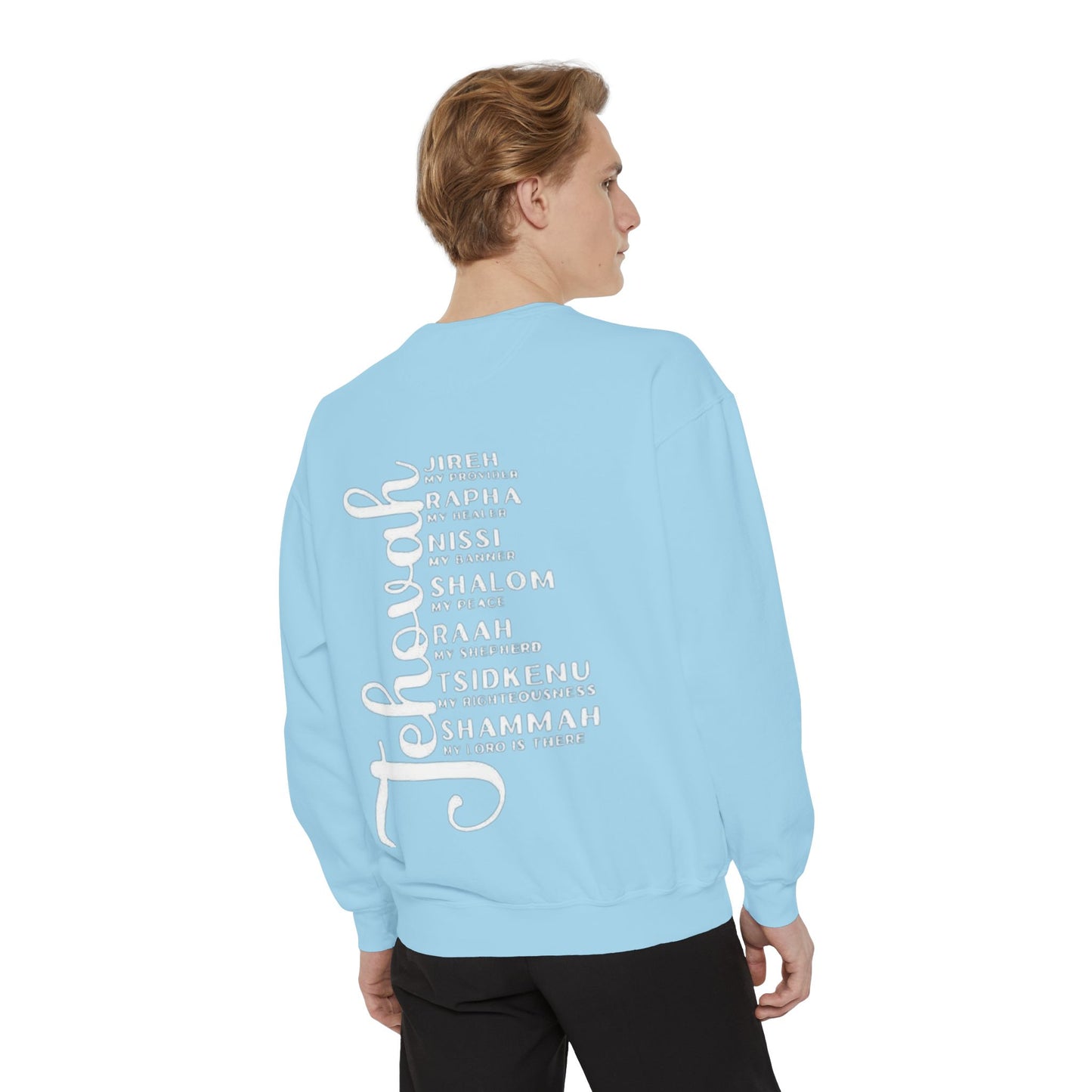 Jehovah Names Sweatshirt  Christian Faith Scriptural Names Pullover