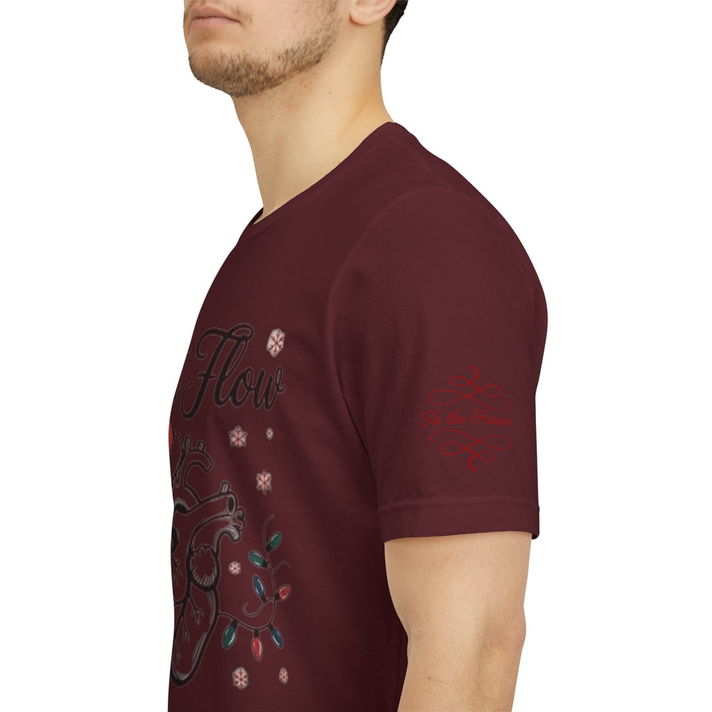 Let It Flow Heart Tee  Christmas Anatomical Heart Shirt