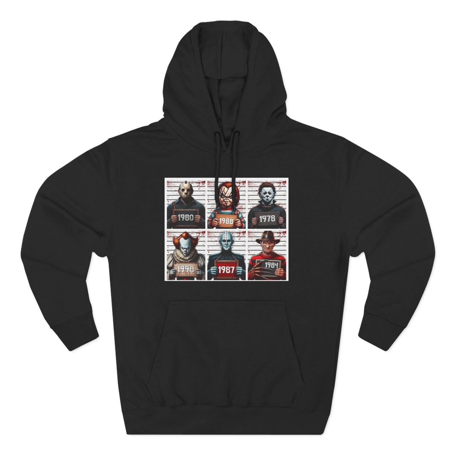 Spooky Vibes Only Halloween Sweater Retro Horror Movie Three-Panel Fleece Hoodie, Halloween Gift, Cozy Sweatshirt, Movie Lover Apparel, Vintage Movie Merchandise