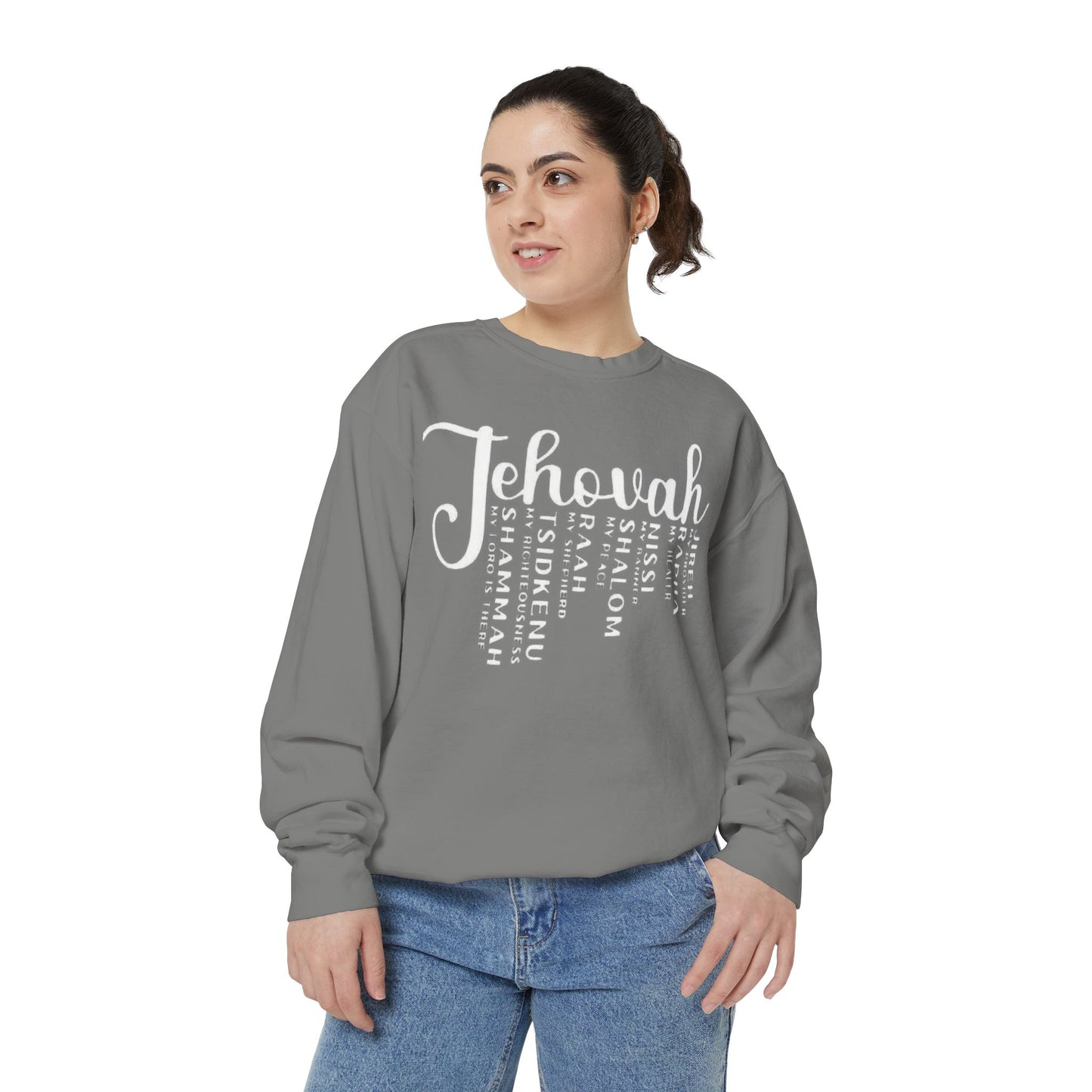 Jehovah Names Sweatshirt  Christian Faith Scriptural Names Pullover