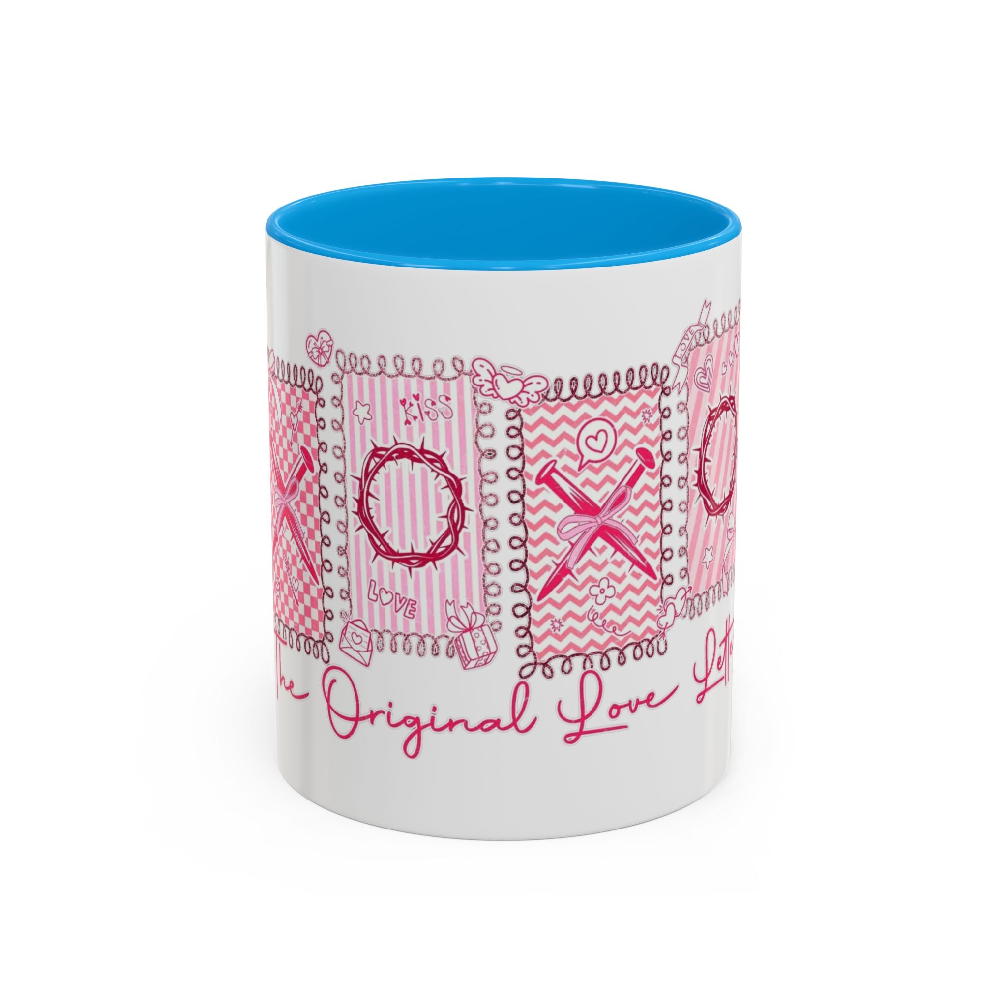 Love Letters XOXO Ceramic Mug — Colorful 11oz & 15oz Coffee Cup