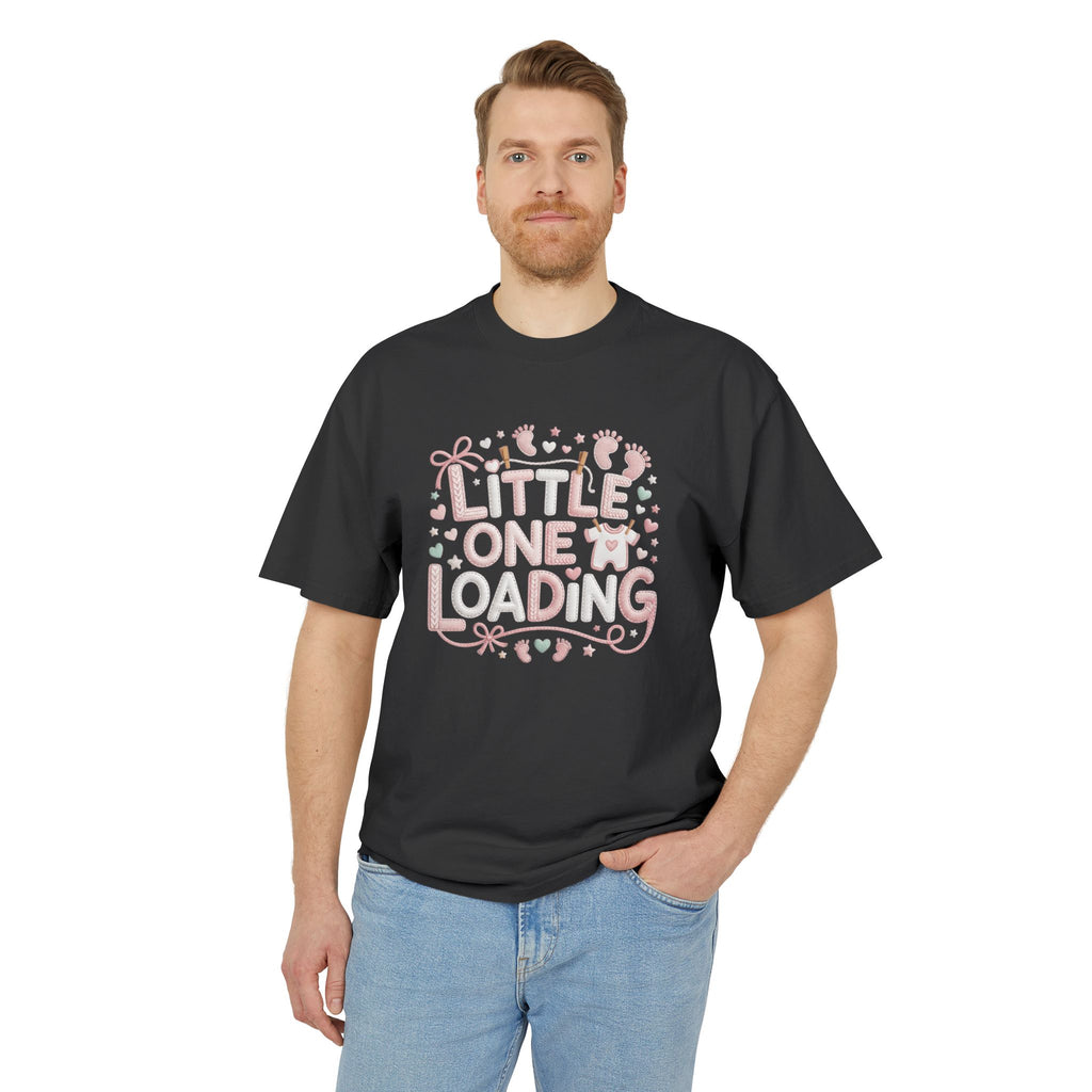 Pregnancy Announcement T‑Shirt  “Little One Loading” Cute Pastel Maternity Tee