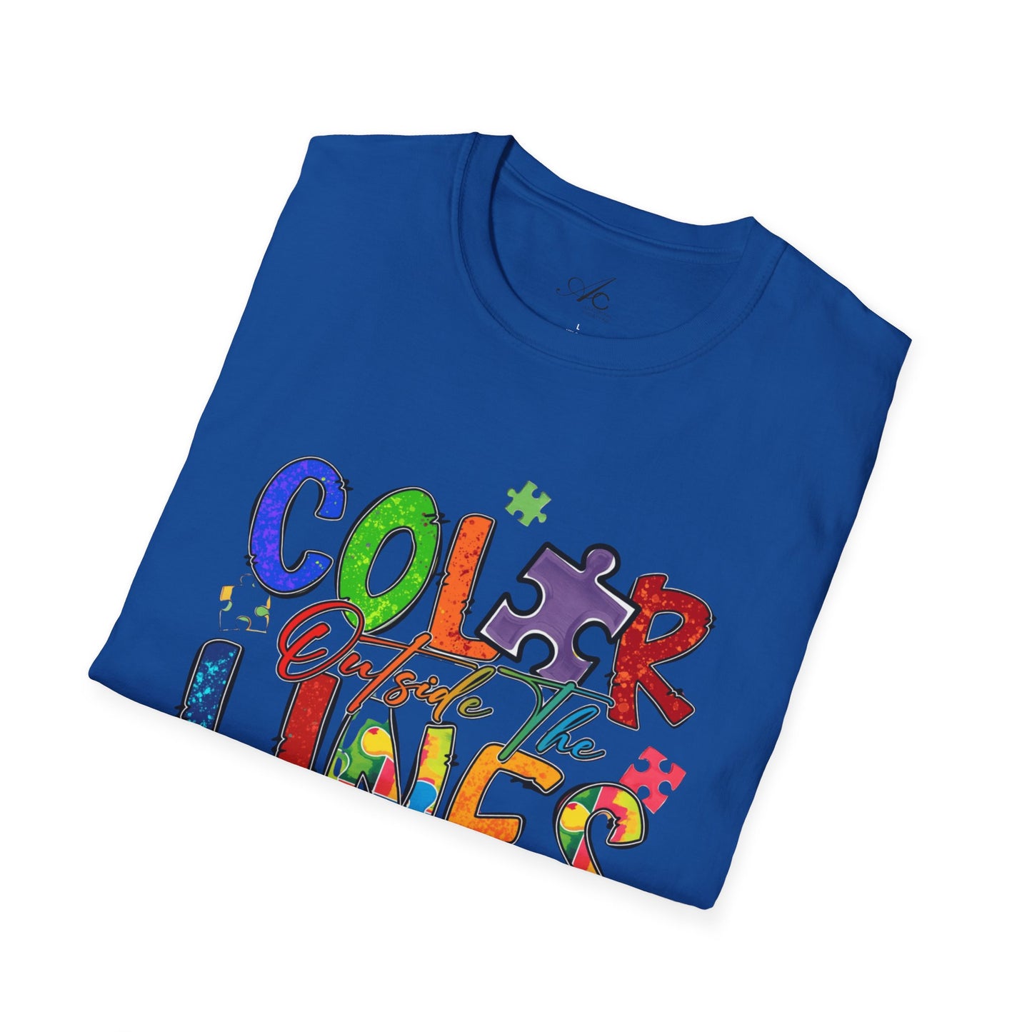 Color Outside the Lines Unisex T-Shirt for Autism Awareness