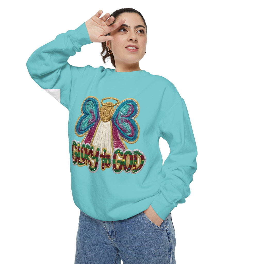 Glory to God Angel Sweatshirt Christmas Holiday Collection  Festive T-Shirt & Sweater