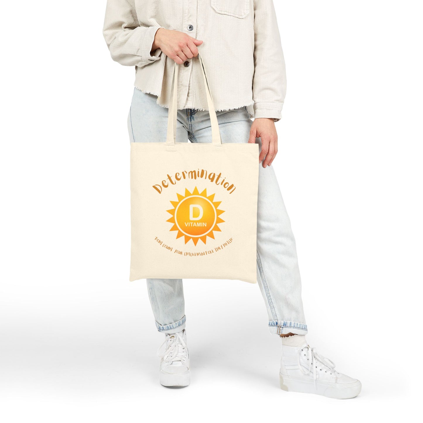 Sunshine Inspired Cotton Canvas Tote Bag - Motivational, Sustainable, Eco-Friendly, Summer Accessory, Gift for Her