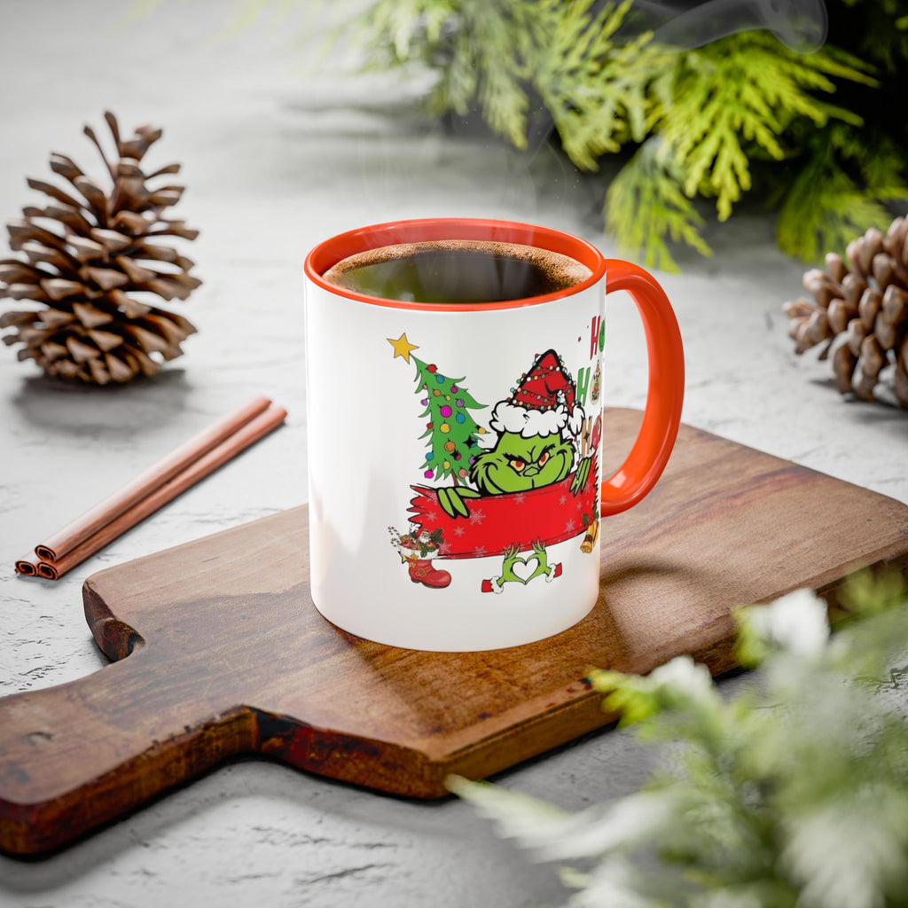Christmas Grinch Mug (11oz & 15oz)  Funny Holiday Coffee Cup with Grinch Illustration Christmas Mugs Collection!
