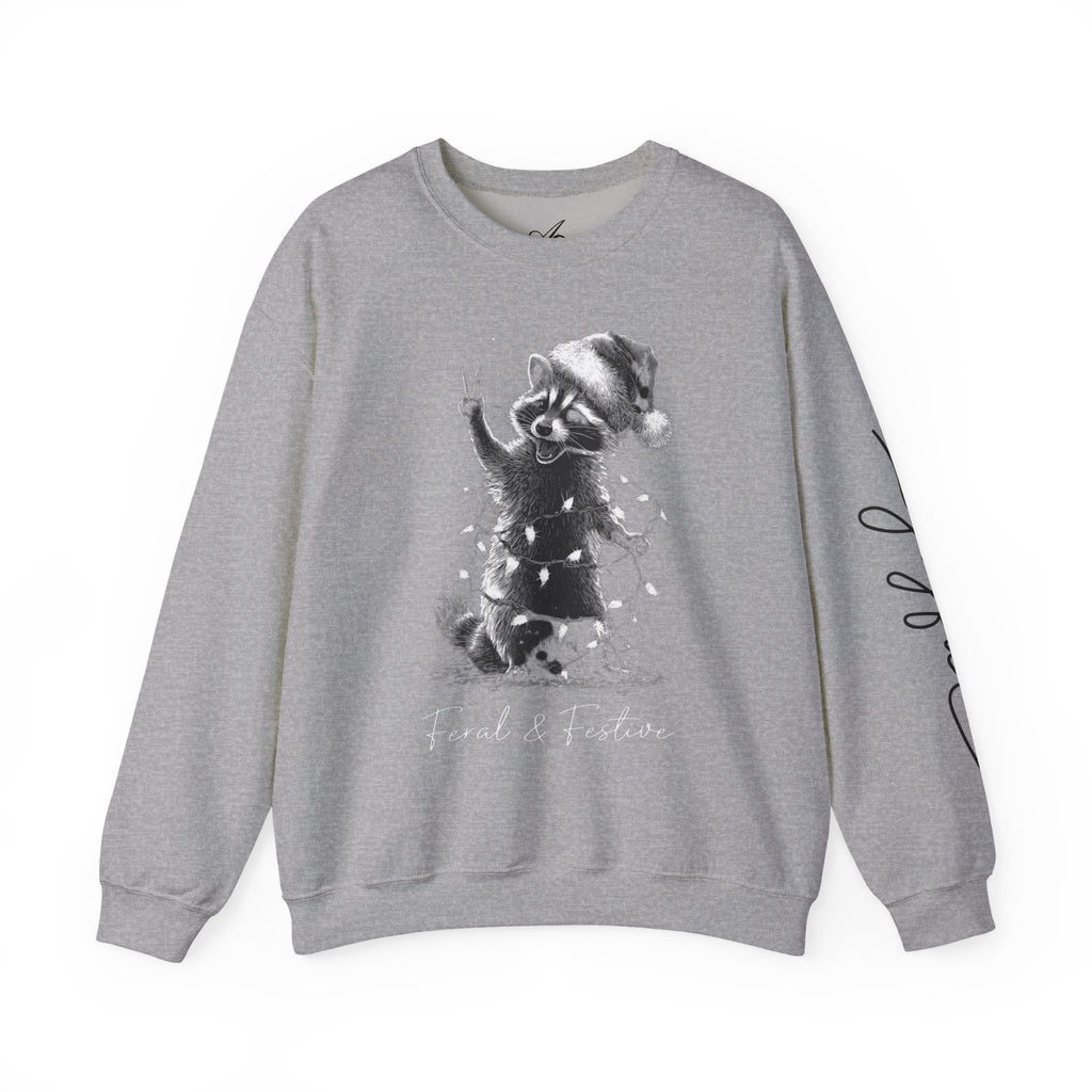 Holiday Raccoon Crewneck Sweatshirt Christmas Tshirts and sweaters,