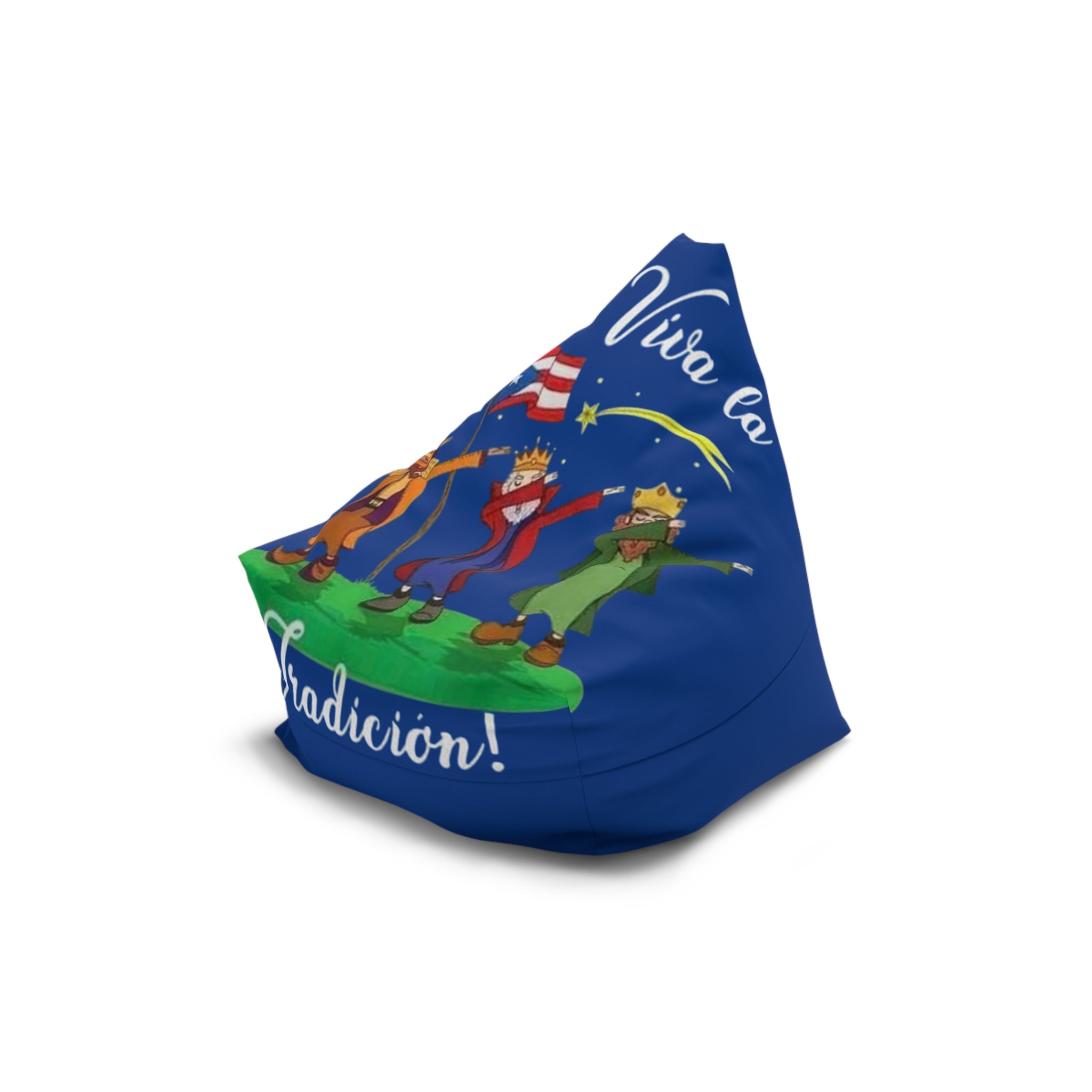 The Tree Kings Puerto Rican Tradición Bean Bag Cover  Festive Island Dance Design