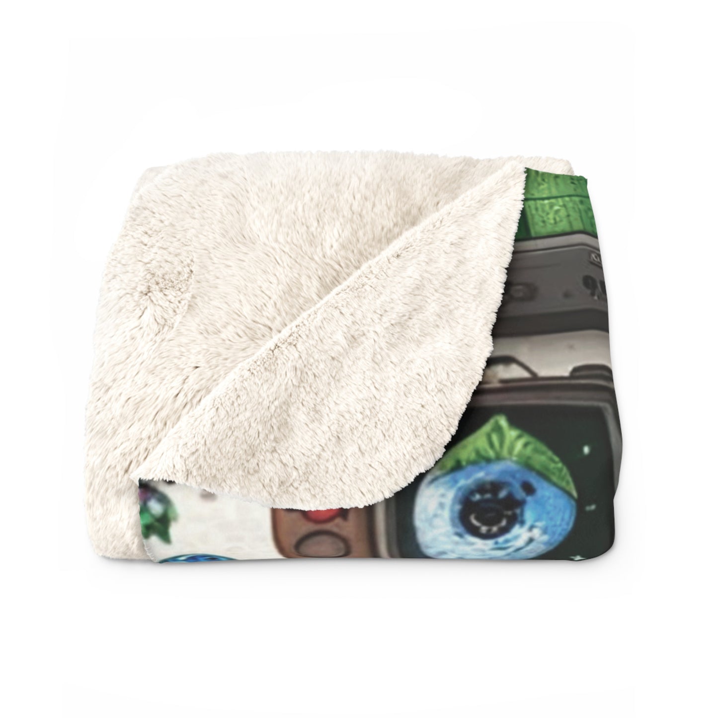 Kids Cartoon Blanket Retro Video Game Plush Throw