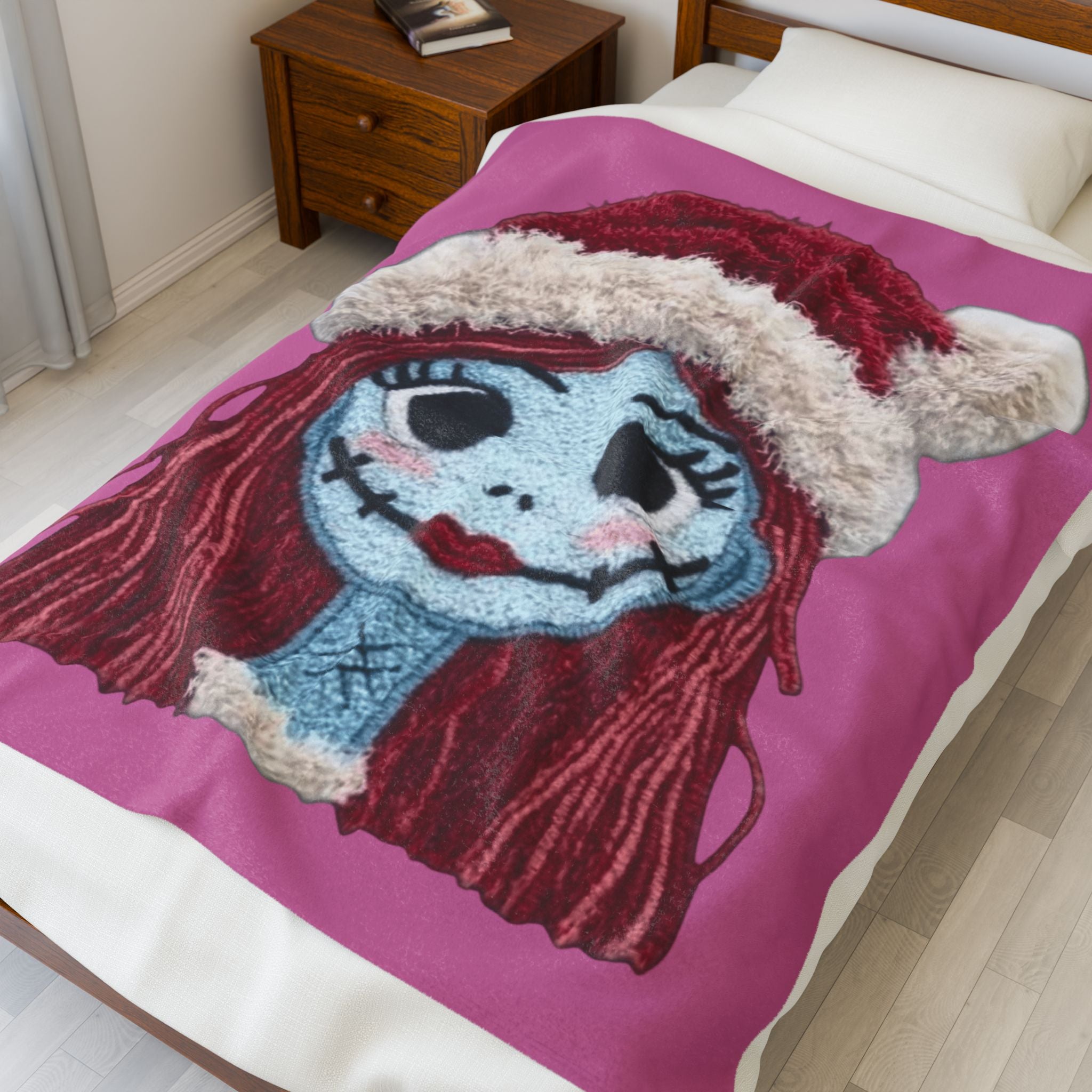 Magical Christmas Cartoon Blanket Christmas Sally Velveteen Plush Blanket – Holiday Horror Cozy Throw