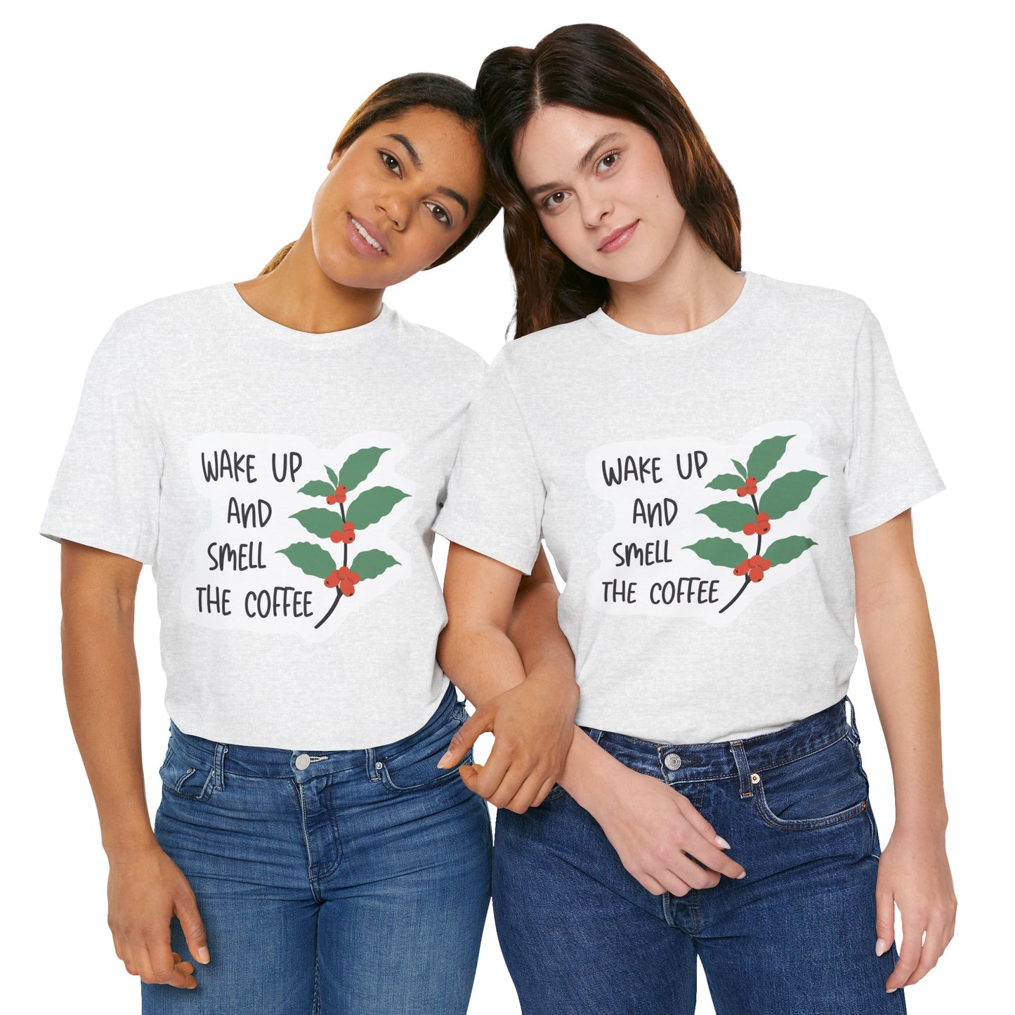 Wake Up and Smell the Coffee Tee  Coffee Plant Graphic T-Shirt