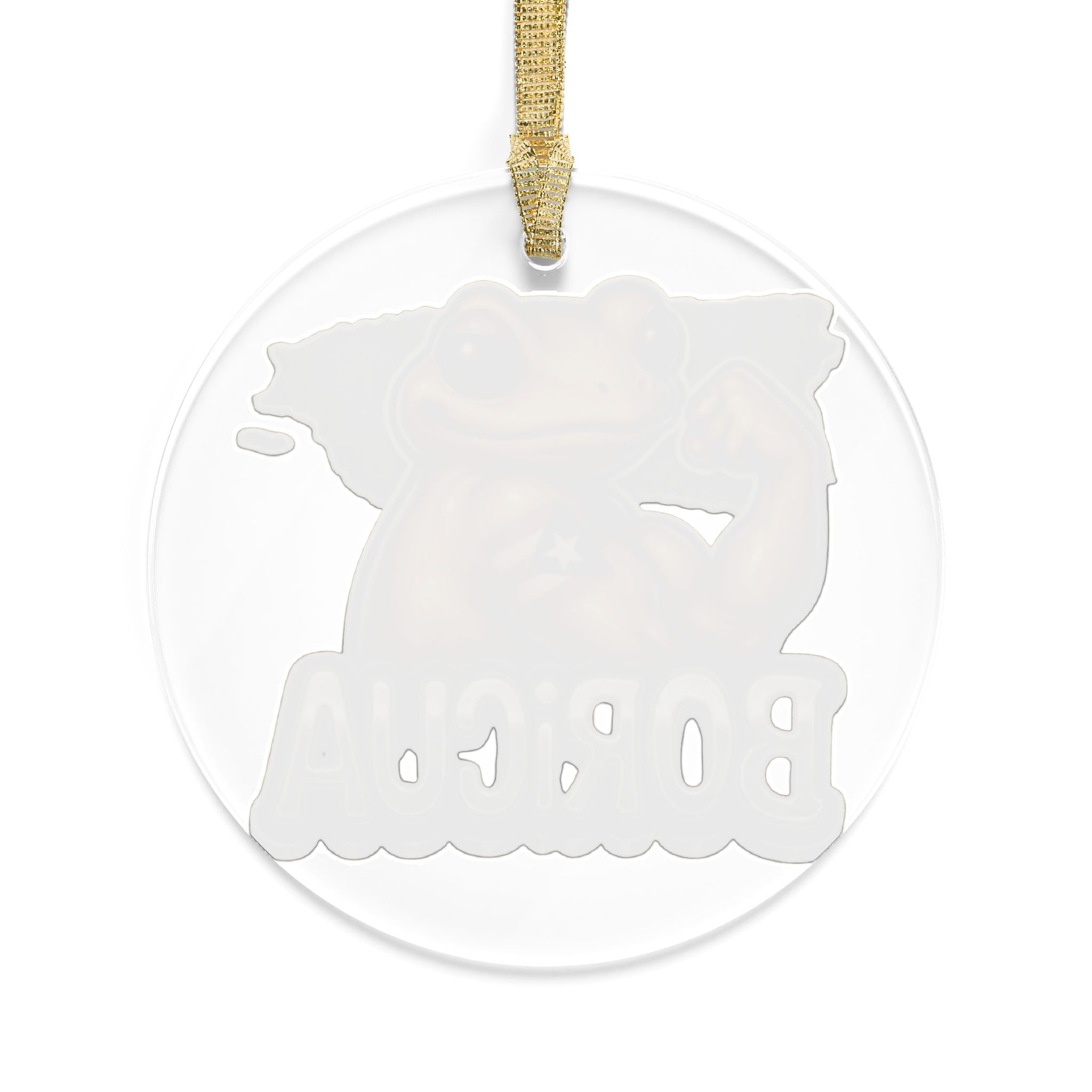 Boricua Frog Acrylic Ornament  Puerto Rican Pride Holiday Decoration