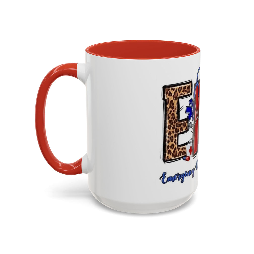 EMT Coffee Mug — Emergency Medical Technician Ambulance Stethoscope Design (11/15oz) Medical Christmas Mug