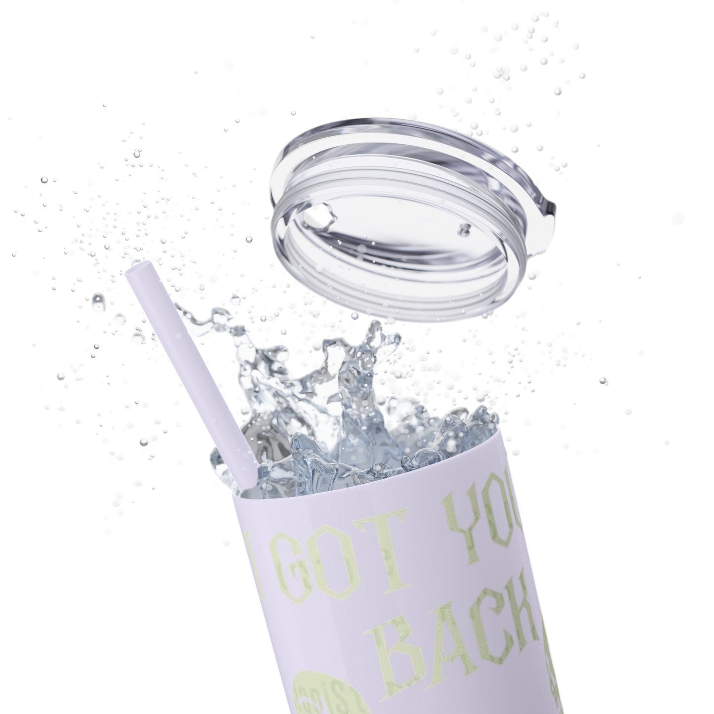Halloween Skeleton-Themed Tumbler, Got Your Back Drinkware, I Got Your Back Skinny Tumbler, Cute Gifts for Halloween, Fun Vibes for Parties