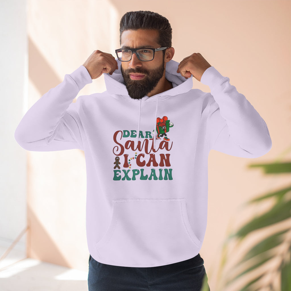 Christmas Hoodie “Dear Santa I Can Explain” Funny Holiday Pullover Christmas T-Shirts and Sweatshirts Collection