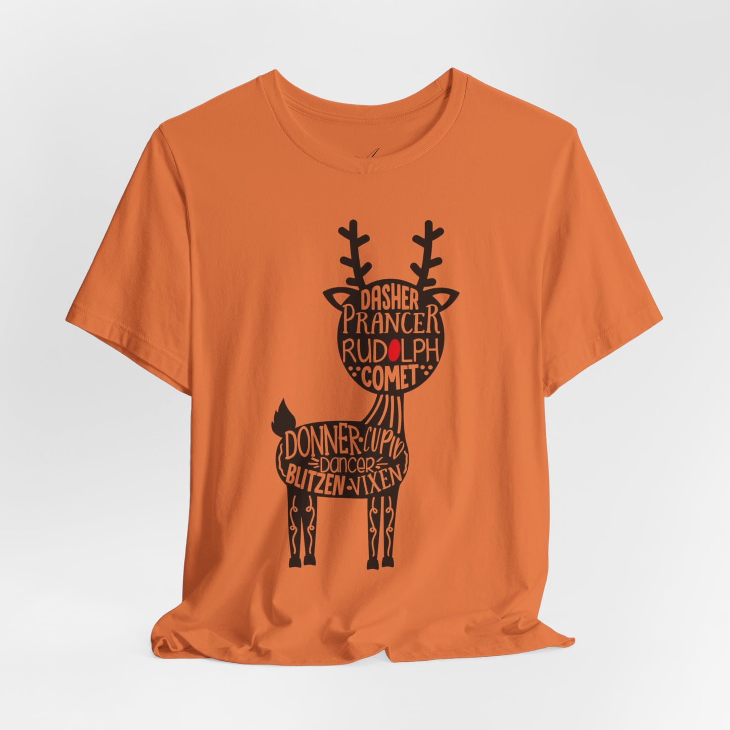 Christmas Reindeer Graphic Tee - Unisex Jersey Short Sleeve Shirt
