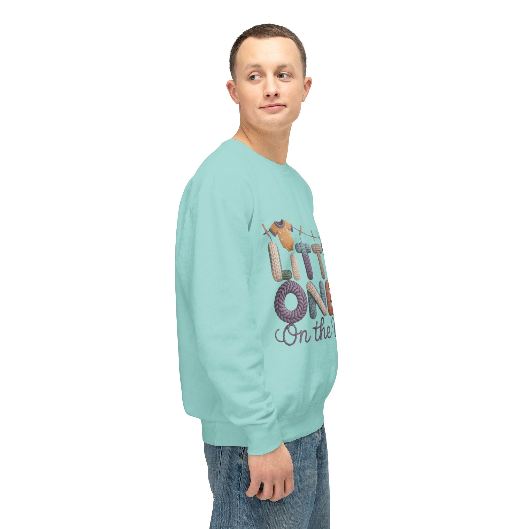 Little One On The Way Sweatshirt  Cute Baby Shower Announcement Crewneck