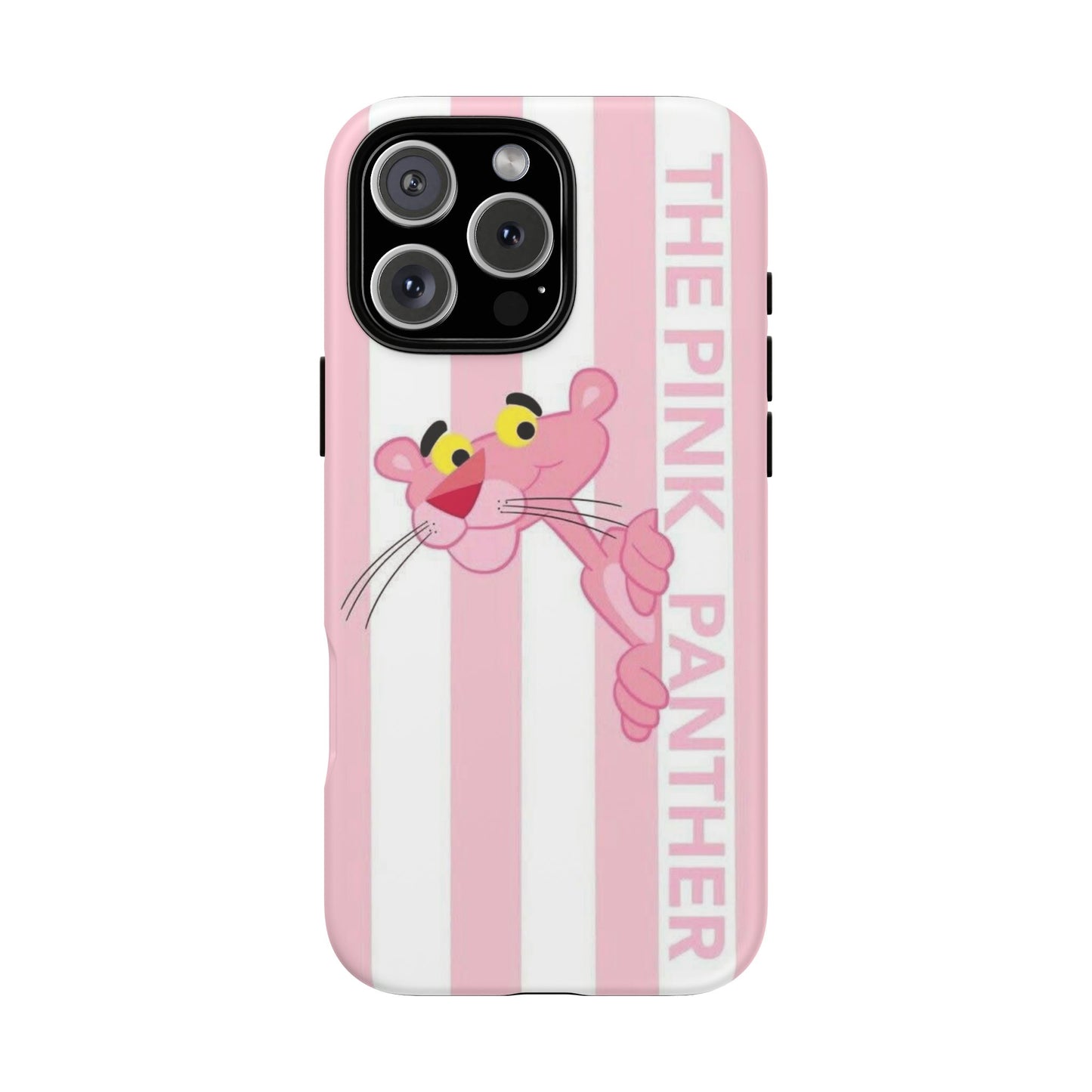Pink Panther Tough Case Retro Striped Phone Case with "The Pink Panther" Design