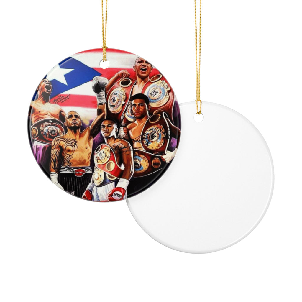 Copy of Boxing Champions Ceramic Ornament  Puerto Rican Pride Boxing Belt Artwork