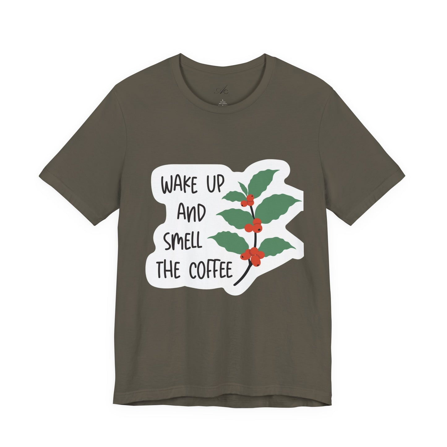 Wake Up and Smell the Coffee Tee  Coffee Plant Graphic T-Shirt
